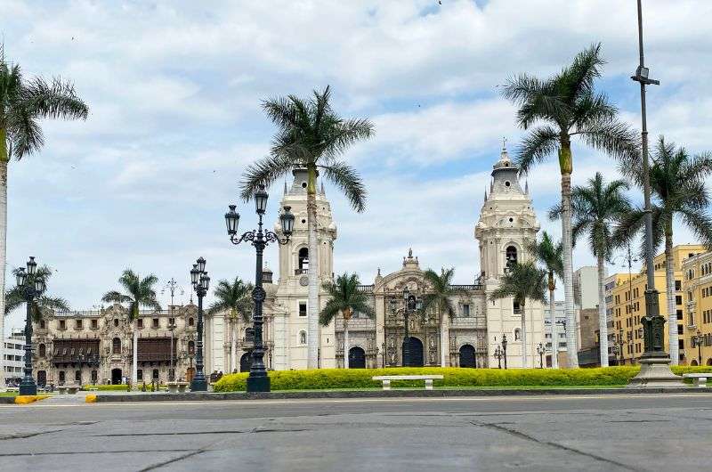 Lima cathedral in Peru, itinerary