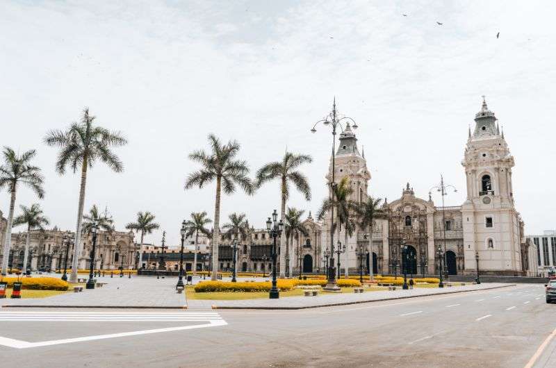 The city of Lima in Peru, itinerary