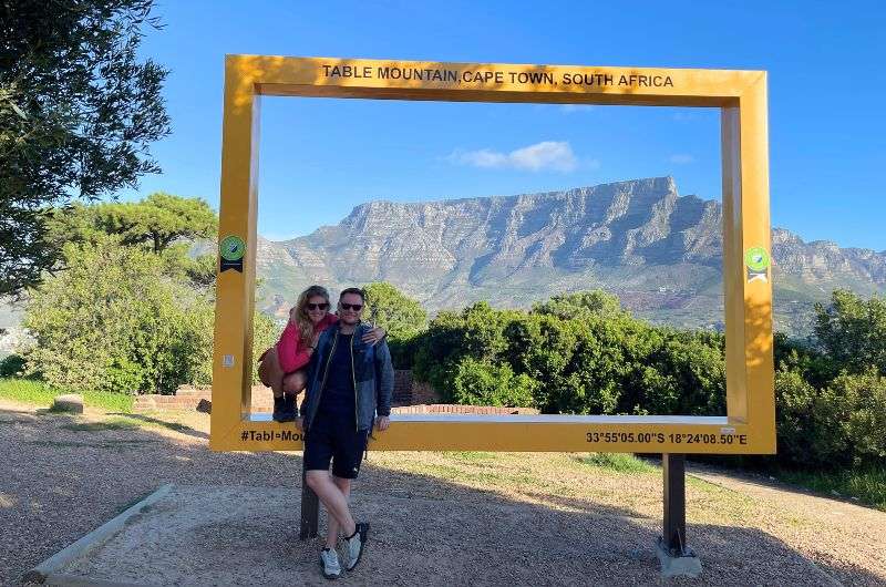 A couple visiting Table Mountain in Cape Town, South Africa, photo by Next Level of Travel