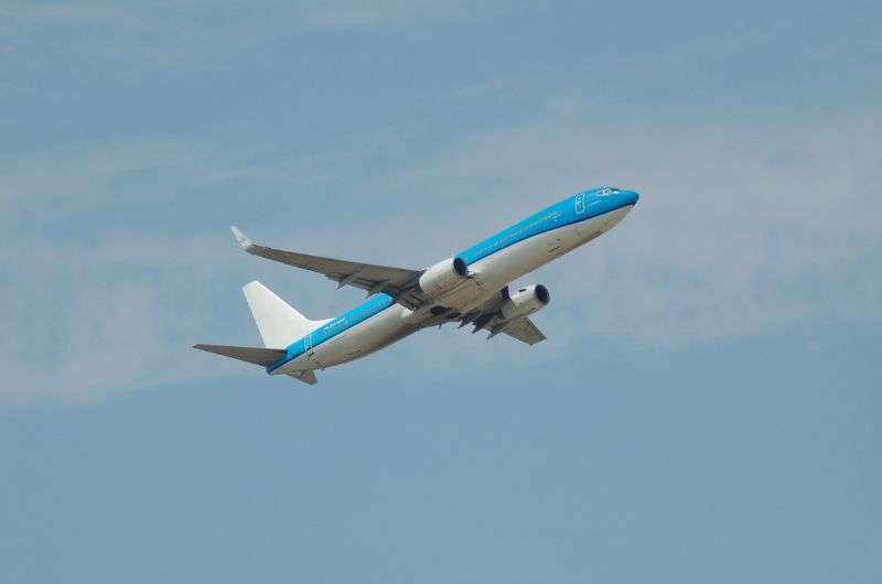 The plane of the KLM Airlines