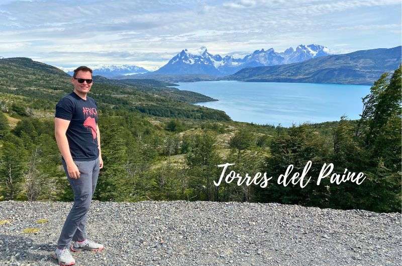 A tourist hiking around Torres del Paine in Chile, photo by Next Level of Travel