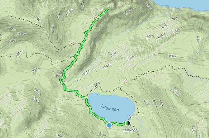 Map of the Doctor’s viewpoint trail in Argentina