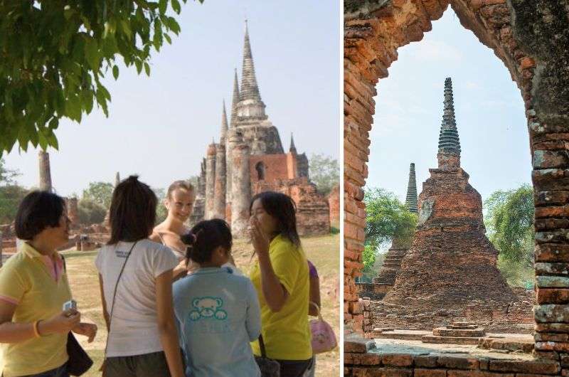 Talking to students in Ayutthaya, Bangkok, photo by Next Level of Travel