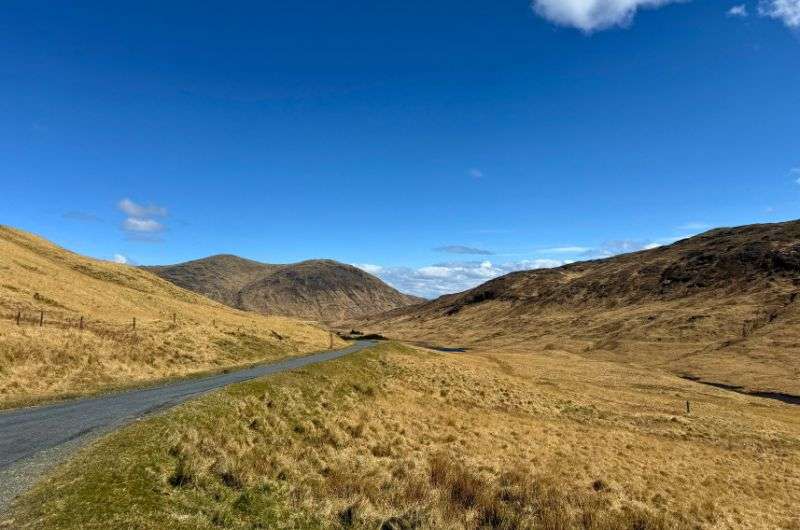 Driving to the Three Lochs viewpoint on Isle of Mull in Scotland, photo by Next Level of Travel