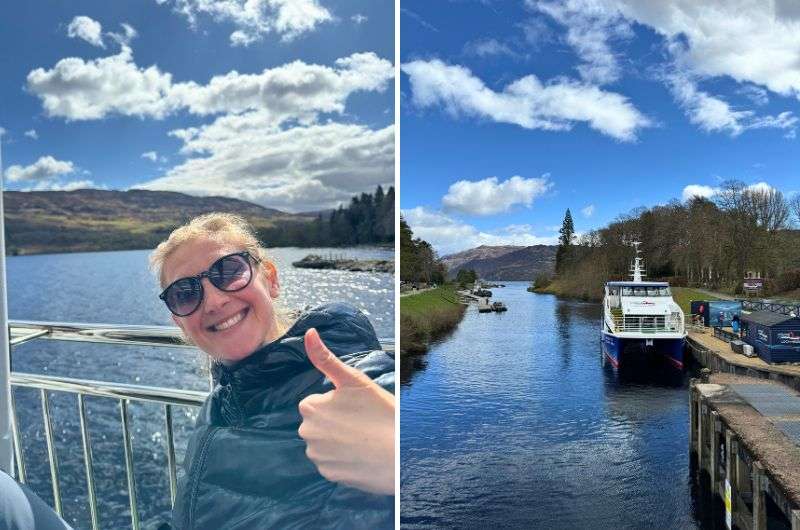 Taking a boat tour on the Loch Ness lake, Scotland, photo by Next Level of Travel