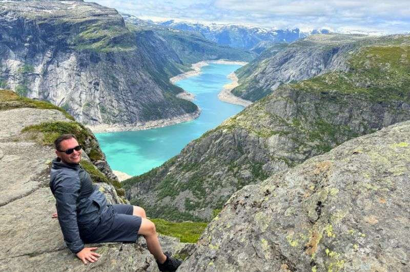 A tourist on the Trolltunga hike, Norway, photo by Next Level of Travel