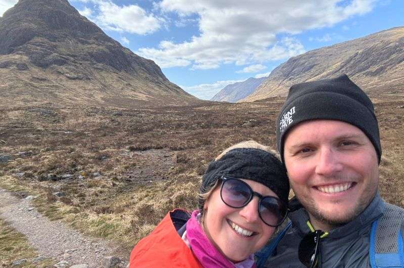 Tourists hiking in Glencoe, Scotland, photo by Next Level of Travel