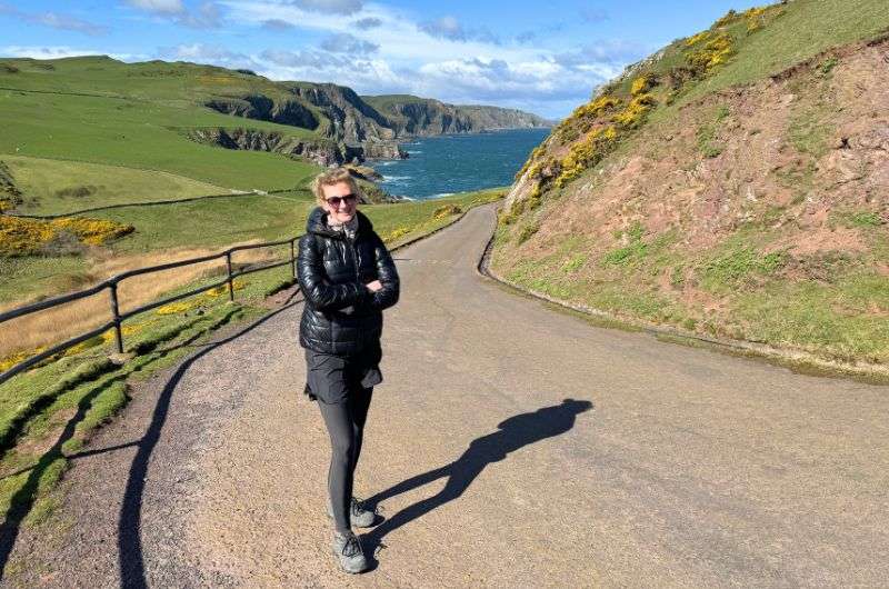 Hiking along the St Abb’s Head Nature Reserve near Edinburg, photo by Next Level of Travel