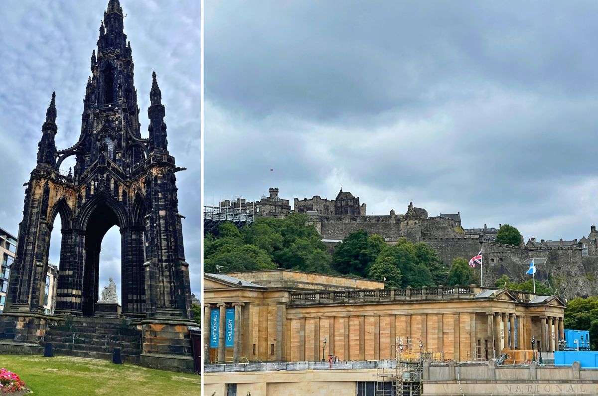 Scott Monument and the view in Edinburgh, photo by Next Level of Travel