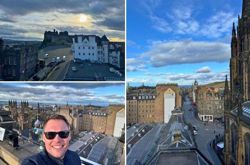 The rooftop view of Camera Obscura in Edinburgh, photos by Next Level of Travel