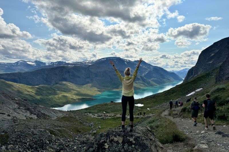 The view on Besseggen Ridge hike in Norway, photo by Next Level of Travel