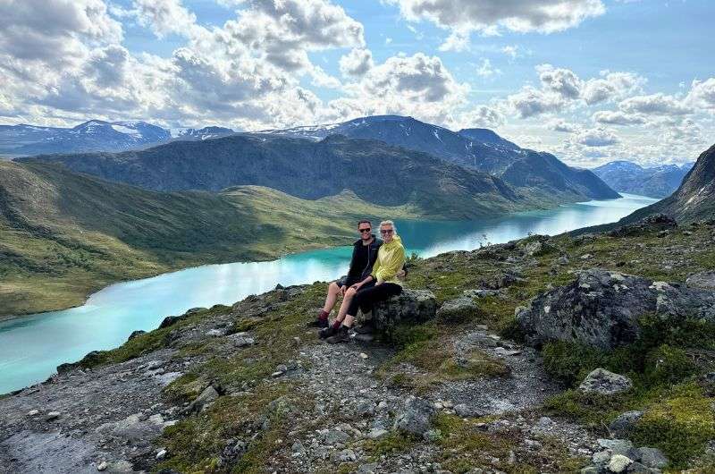 Tourists and the scenery on Besseggen hike in Norway, photo by Next Level of Travel