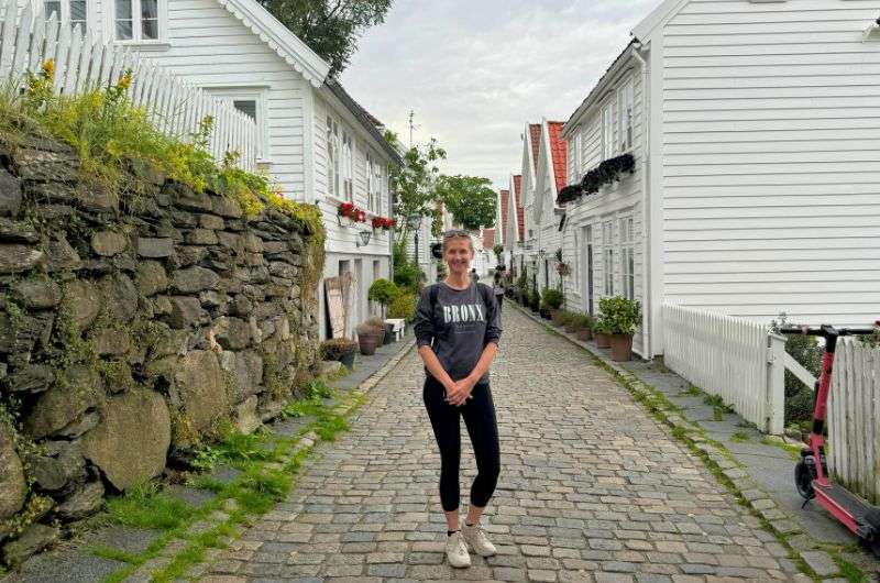 Traveler visiting  Gamle Stavanger in Norway, photo by Next Level of Travel