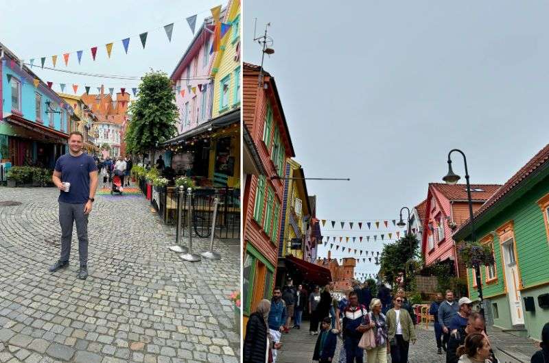 Walking down the Fargegaten streets in Stavanger, Norway, photos by Next Level of Travel