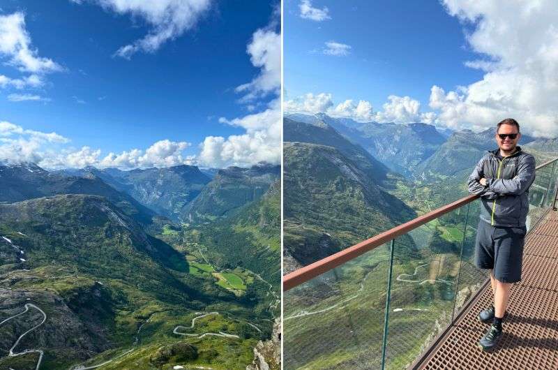 On the Skyslagg viewpoint on Geirangerfjord in Norway, photos by Next Level of Travel