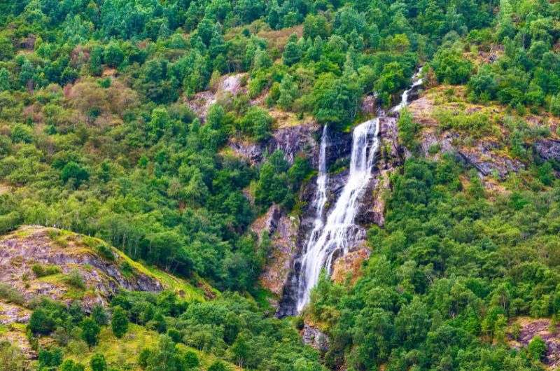 Brekkefossen waterfall in Norway