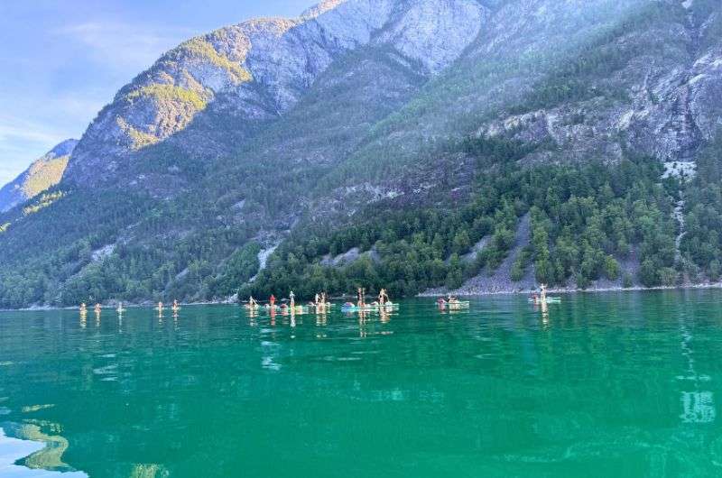 Kayakers in Flåm, Norway, photo by Next Level of Travel