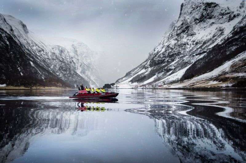 Taking the FjordSafari cruise in Flåm, Norway