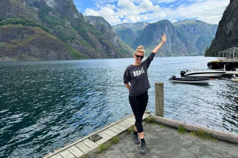 Tourist in Flåm, Norway, photo by Next Level of Travel