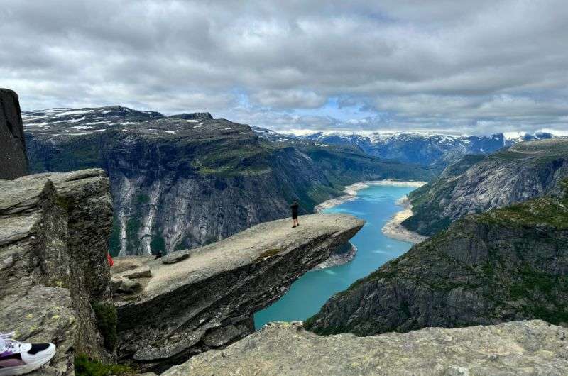 Traveler on the Trolltunga hike in Norway, photo by Next Level of Travel