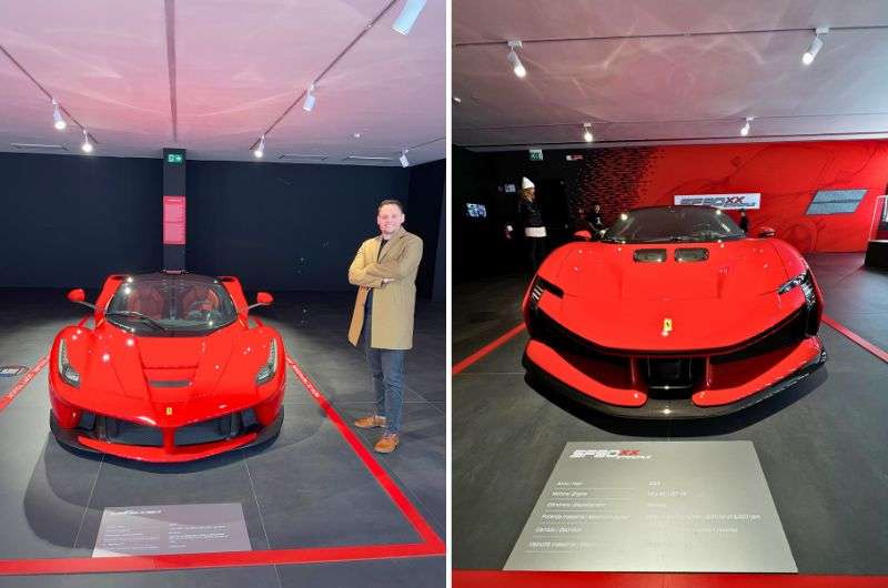 Traveler in a Ferrari museum in Modena, Italy, photos by Next Level of Travel