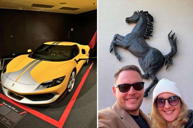 Travelers visiting Ferrari museum in Modena, Italy, photos by Next Level of Travel