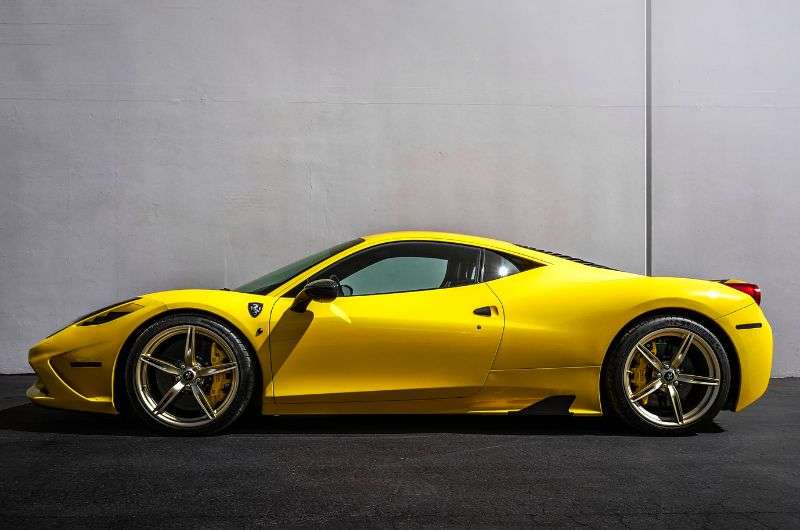 yellow ferrari, visiting The Enzo Ferrari Museum in Modena, Italy