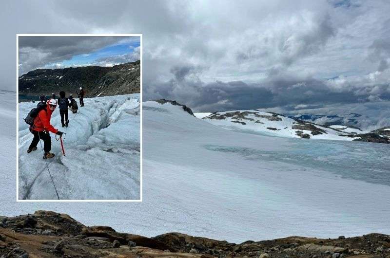 Hiking the Folgefonna glacier in Norway, photo by Next Level of Travel