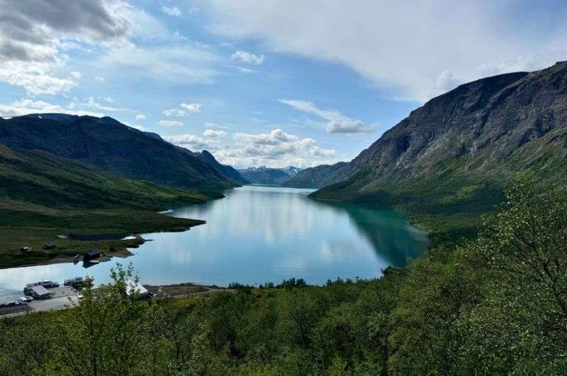 Lake on the Besseggen Ridge hike in Norway, photo by Next Level of Travel