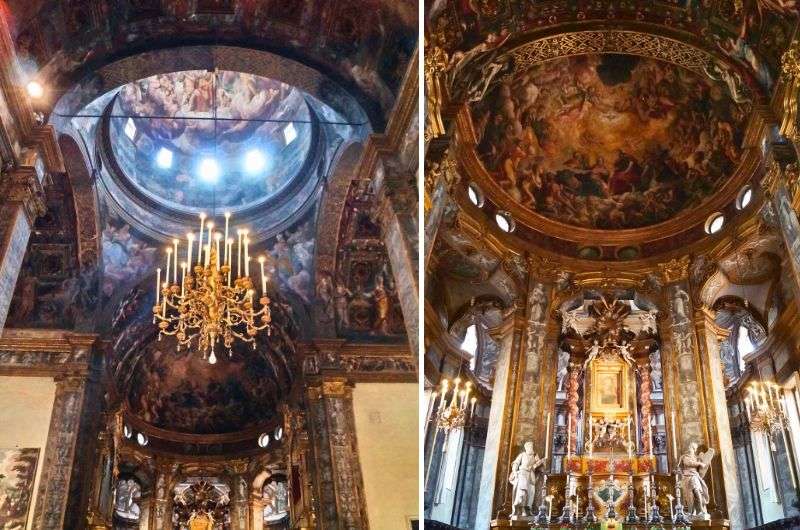 interior of the Sanctuary of Santa Maria della Steccata in Parma, Italy 