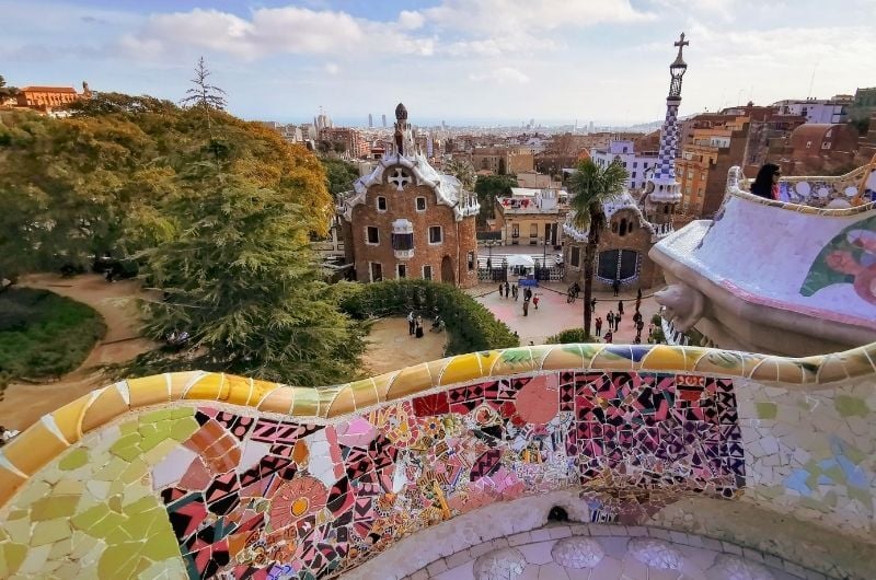 Park Guell in Barcelona, Spain 