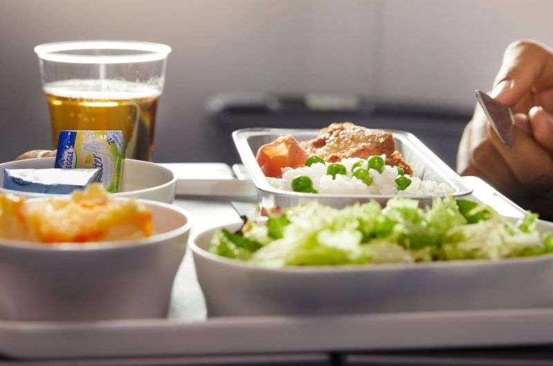 food served on the plane