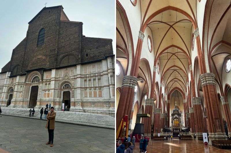 Basilica di San Petronio and other buildings on Piazza Maggiore in Italy, photos by Next Level of Travel