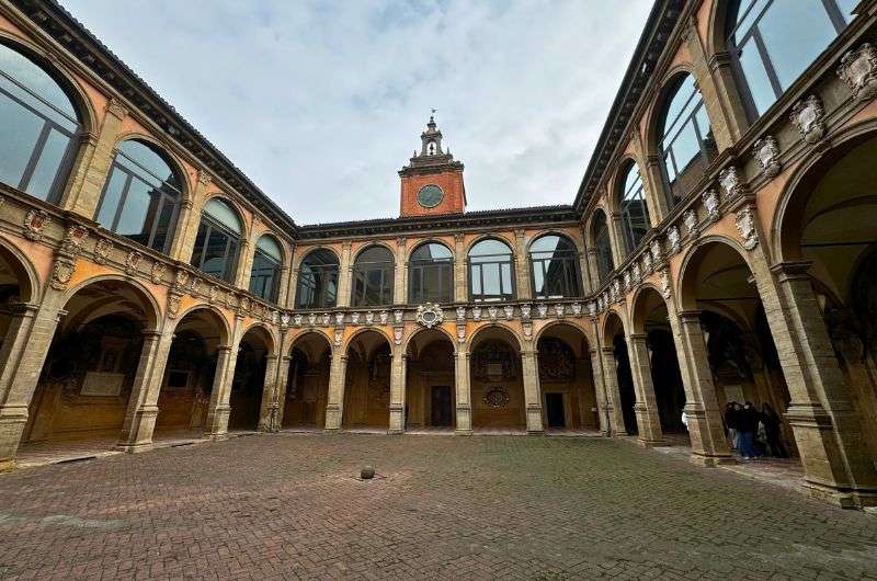 Palazzo Archiginasio in Bologna, Italy, photo by Next Level of Travel