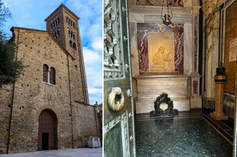 Basilica of San Francesco and Dante's Tomb in Ravenna, Italy