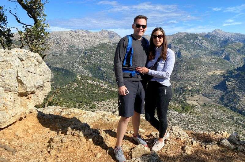 Me and Karin on the hike in Alaró, Tramuntana Mountains