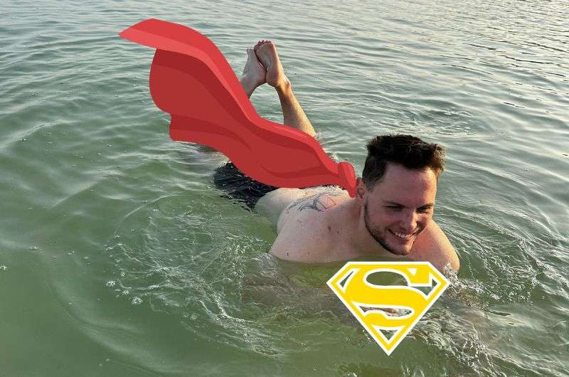 Jan as a superman, photo by Next Level of Travel