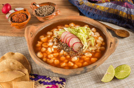 Pozole is a very tasty Mexican food to try.