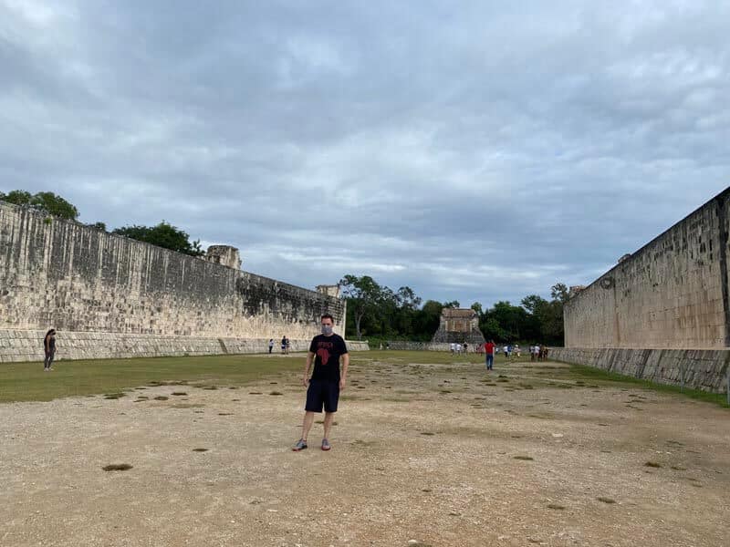 The Great Ball Court in Chichén Itzá, Mexico 
