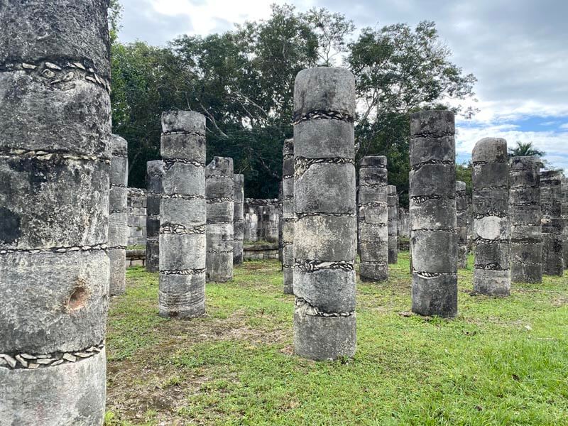 Thousand Columns in Chichén Itzá, Mexico 