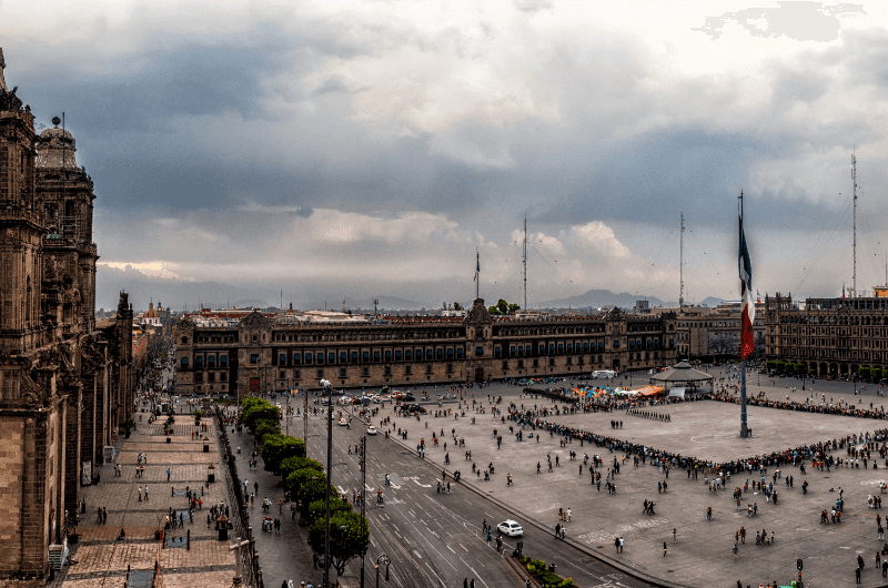 Tenochtitlan, former center of the Aztec Empire