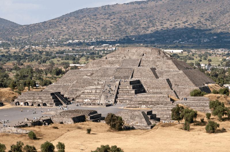 The Pyramid of the Moon in Teotihuacan, Mexico 